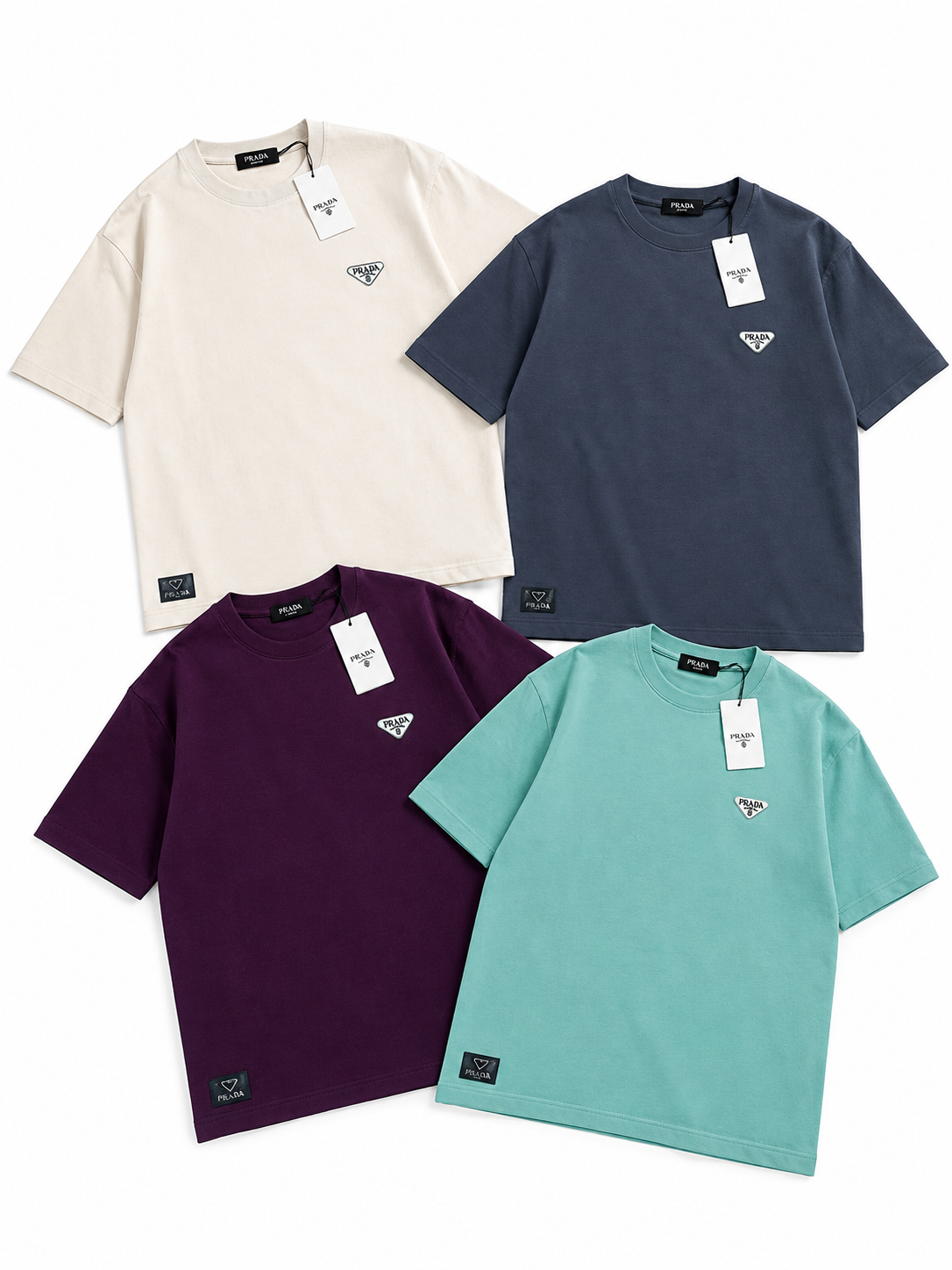 Prada Triangle Logo Oversized T-Shirt