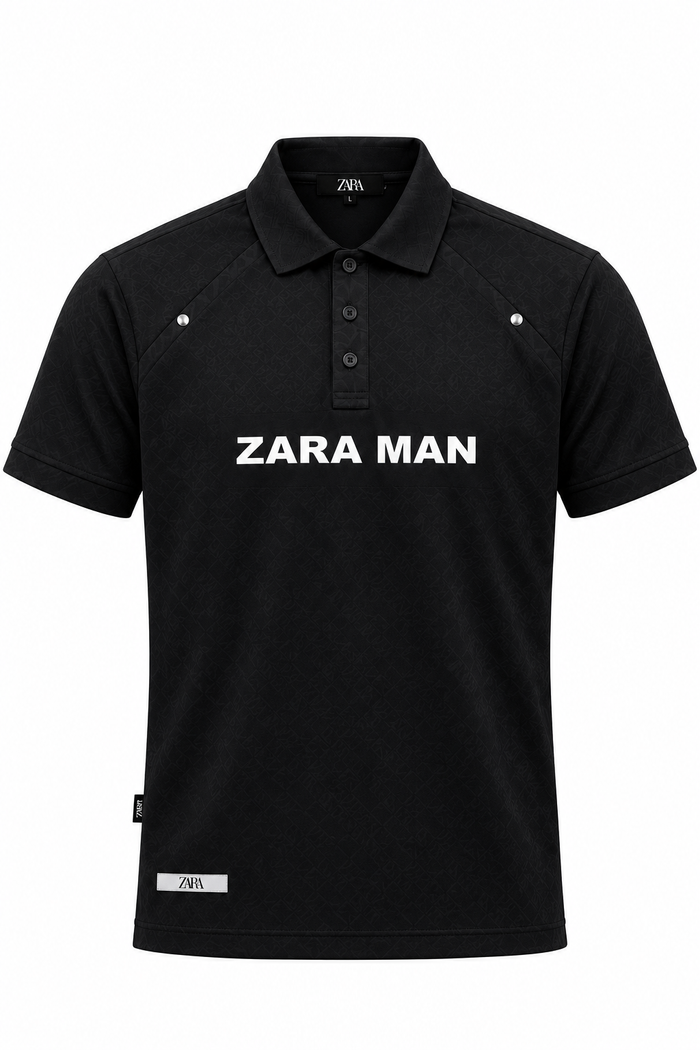 ZARA MAN Premium Casual Polo Shirt – Purple, Navy Blue & Coral Red