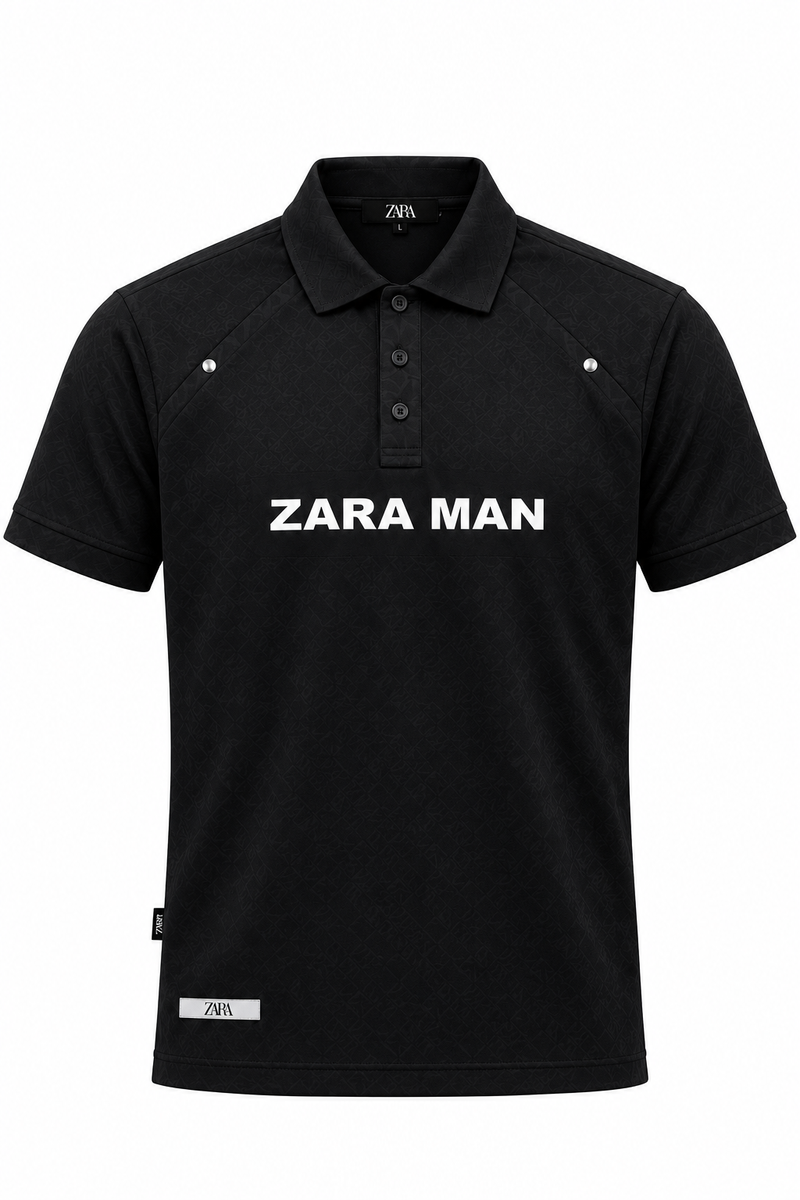 ZARA MAN Premium Casual Polo Shirt – Purple, Navy Blue & Coral Red