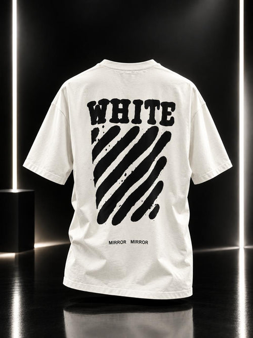 Men's White Oversized Graphic T-Shirt | Casual Streetwear Tee