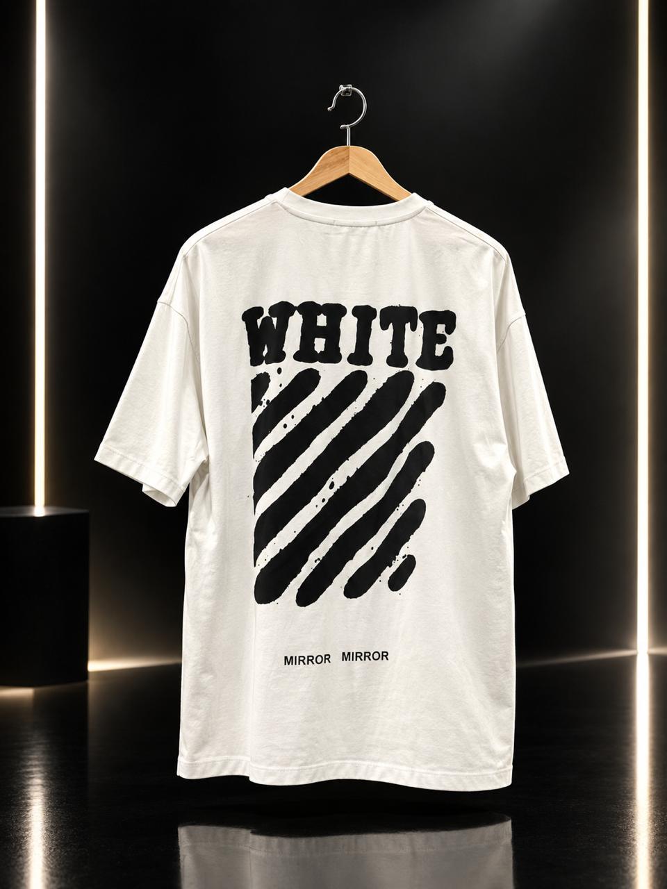 Men's White Oversized Graphic T-Shirt | Casual Streetwear Tee