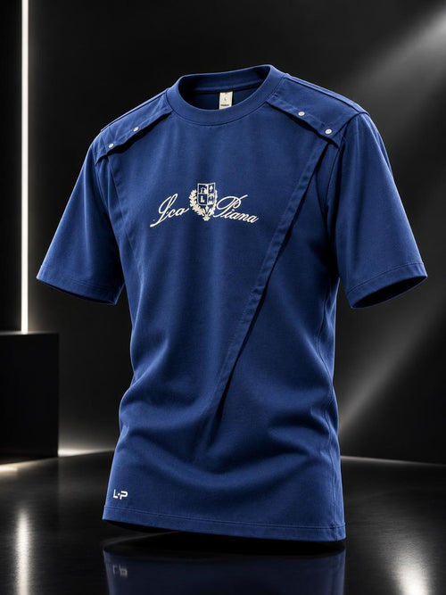 Men's Navy Blue Graphic T-Shirt | Premium Casual Streetwear Tee